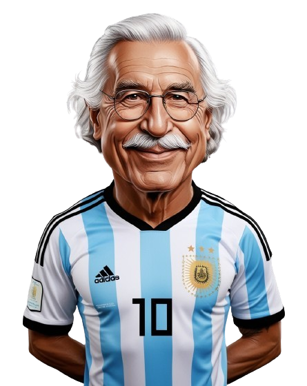 Carl Jung con camiseta de la Selección Argentina de Fútbol