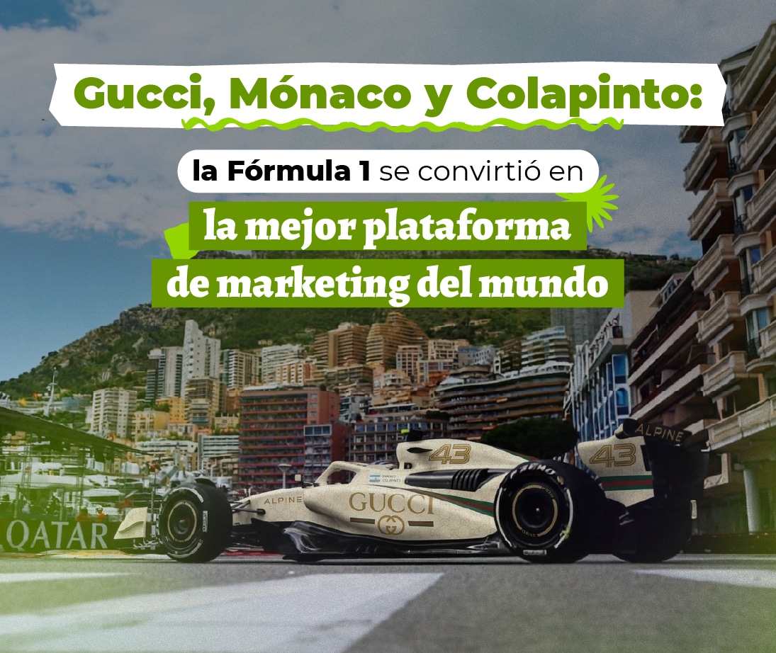 Gucci, Fórmula 1, Colapinto, Marketing.